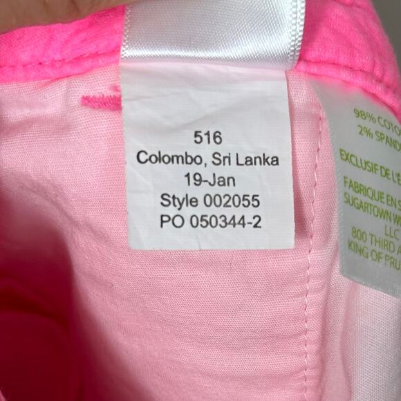 Lilly Pulitzer Pink Buttercup Scalloped Hem Cotton Stretch Shorts Size 4 Preppy - Picture 5 of 13